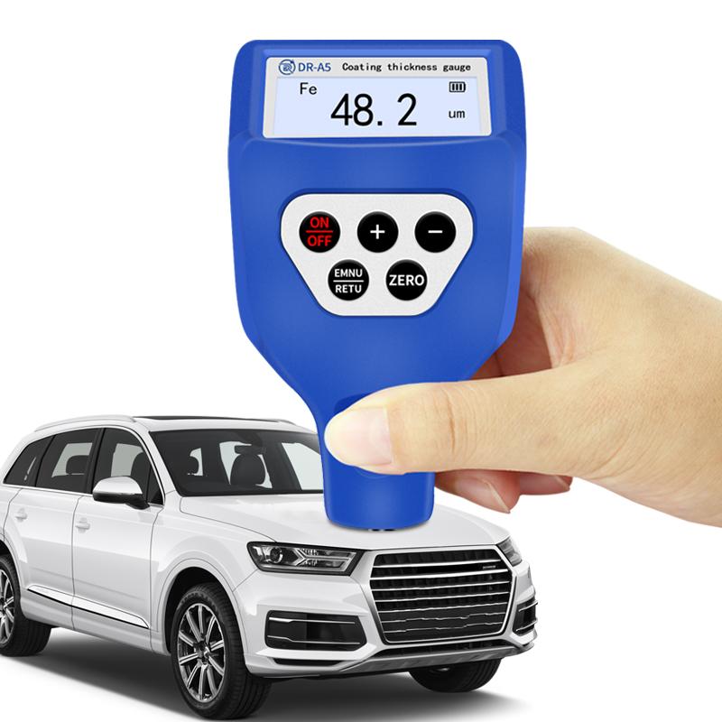 DONGRU DR-A5 High-Digital Auto Car Paint Thickness Gauge with (2%H+1.5) Accuracy Plastic Material Coating Thickness Tester