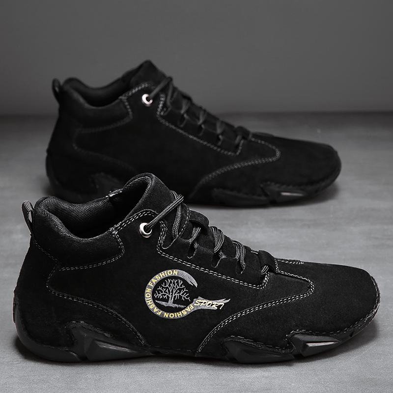 38-46 Высококачественная противоскользящая износостойкая модная повседневная кожаная — фото 4