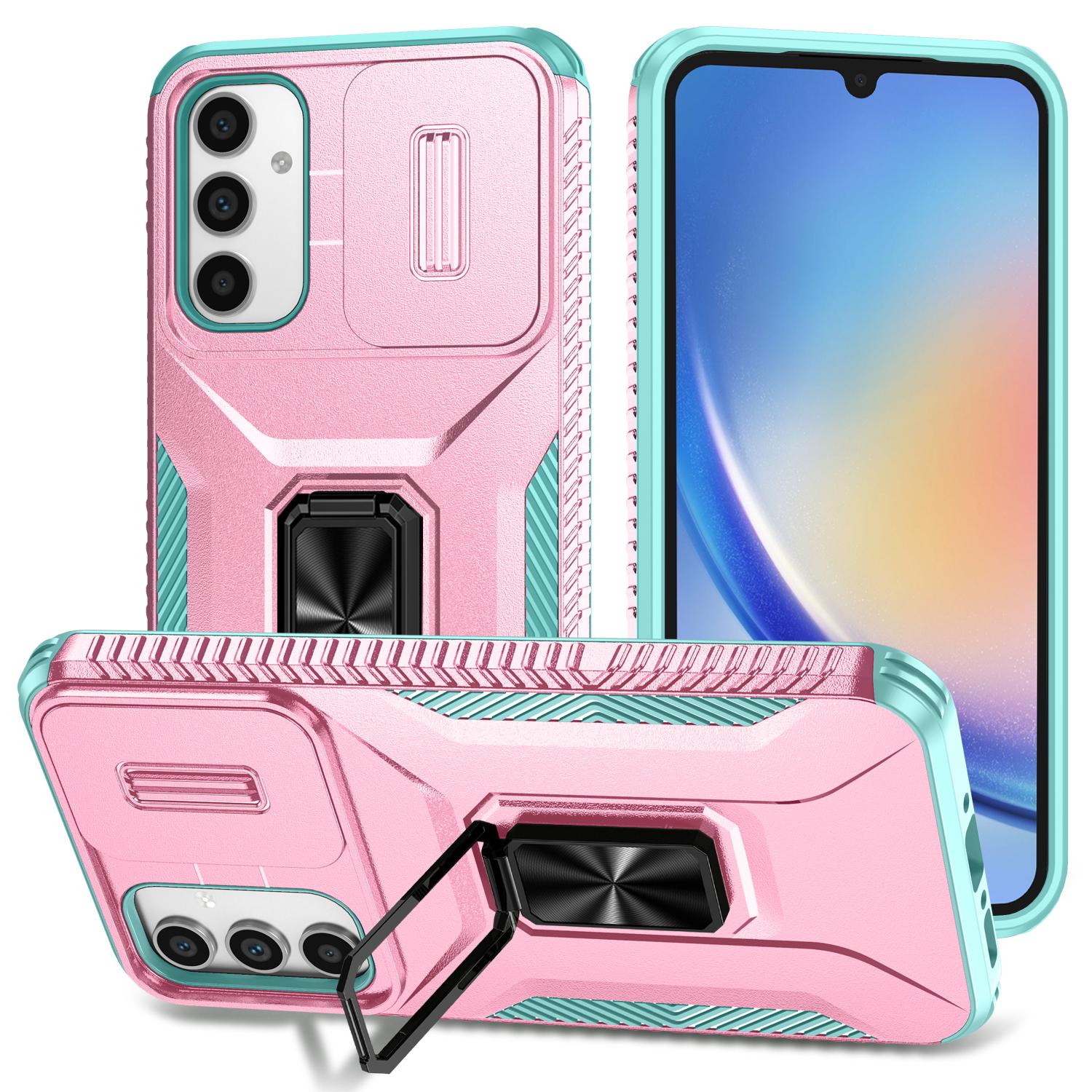 

Двошаровий чохол для Samsung Galaxy A34 5G з ПК+ТПУ та підставкою C