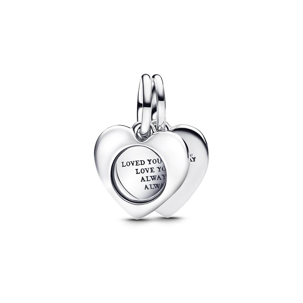 Pandora Heart Magnifying Glass Double Dangle Charm 793671C00