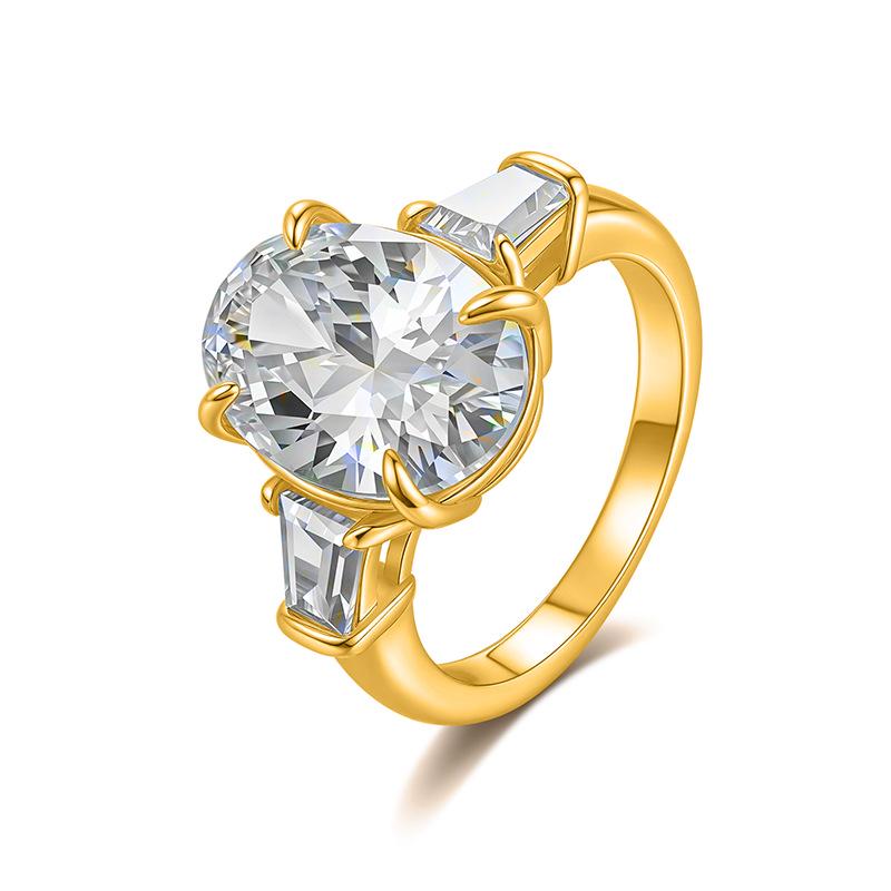 High-End Moissanite Lady s Ring: 3/10 Carat, Four-Claw, 925 Silver Luxury Size 7