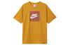Men's Nike T Shirts Men's Yellow Crew Neck Moderate Straight Fit