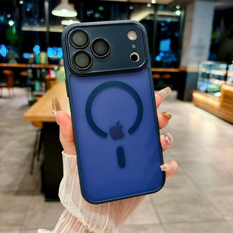 New Orange 17 pro max Phone Case for iPhone 17 AIR 17 PRO Max Magnetic Translucent Matte Camera Glass Film Protect Magsafe Cover