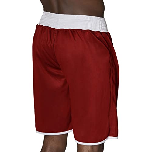 LEONE 1947 Double Face Boxing Shorts, Unisex, Reversible, Elastic Waist, Size Small, Blue/Red, AB215 [Authentic]