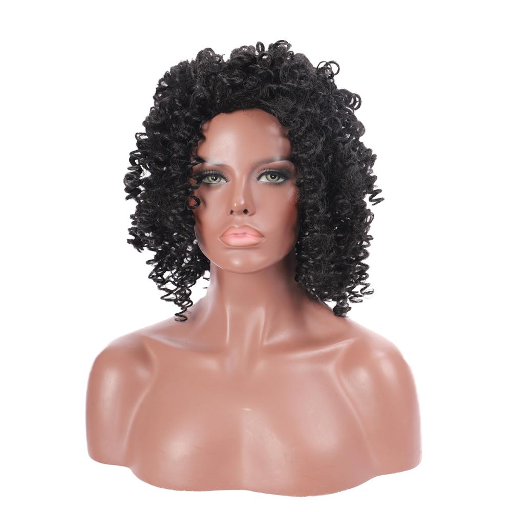 Africans Short Curly Hair  Synthetic Wig Explosive Wig High Quality High Temperature Fiber Material