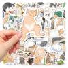 53Pcs/Set Cartoon Sticker Waterproof Heat-resistant Scratch-proof Anti-tear Re-paste Cat Hand Painted Scrapbook Sticker Suitcase Accessory