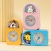Mini Ins Style Desktop Clock Cute Cartoon Figure Silent Movement Wear-Resistant Case Anti-Drop Alarm Desk Clock for Kids