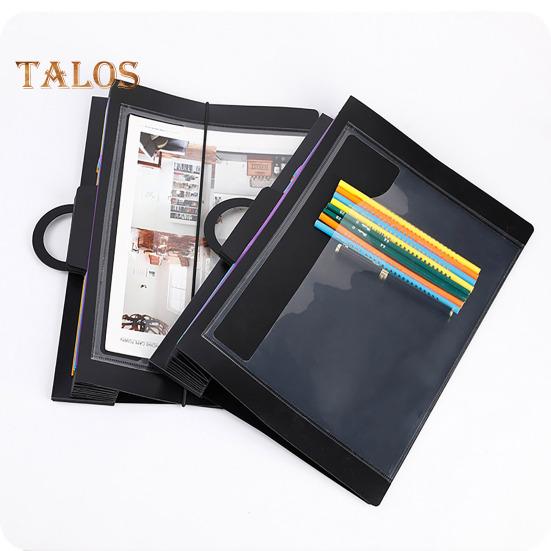 Závěsný organizér pořadačů se 6 velkými kapsami Přenosný skládací prostorově úsporný nástěnný držák pořadačů Držák na dokumenty duhové barvy