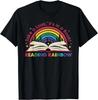 Retro Arco-Íris Dê Uma Olhada Está Em Um Livro Presente Unissex Camiseta Verme de Livro Leitura