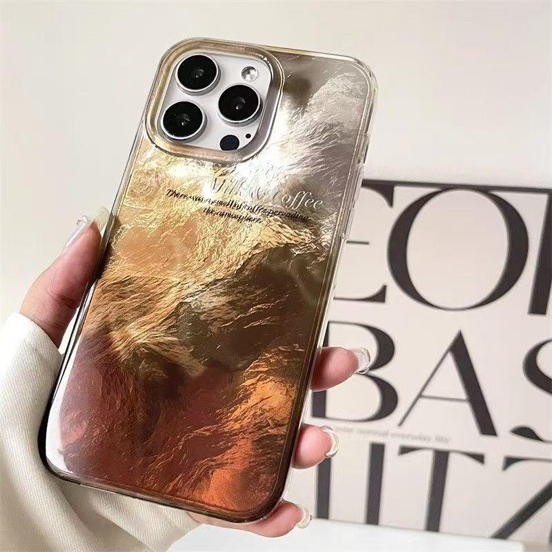 Ice Coffee Gradient Case for iPhone 16/17 Pro Max - High-End Texture