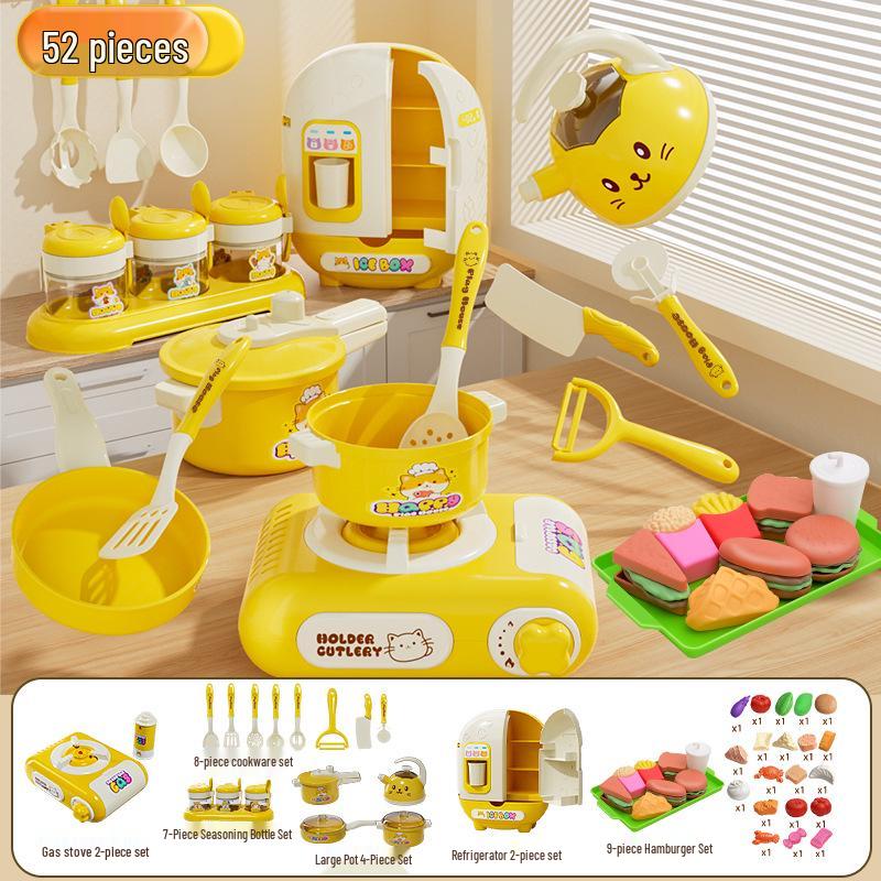 Mini Rice Cooker Play Set for Kids - Cat Design Toy