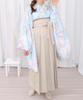 Plain Hakama for Girls [KYOETSU] (White-gray Brown, 91cm)