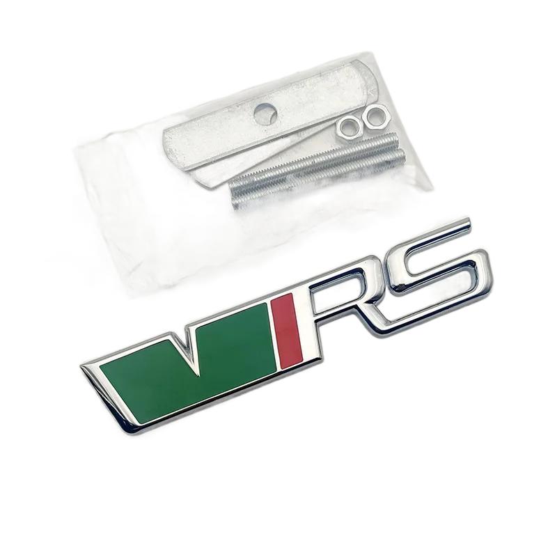 3D Metal Silver Black VRS Logo Emblem Car Mudguard Badge Trunk Decal for Skoda Fabia Kodiaq MK2 MK3 A7 A5 Sticker