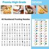 124-Piece Cake Decorating Kit With Rotating Turntable Piping Tips Bags Icing Scraper Tools Baking Enthusiasts
