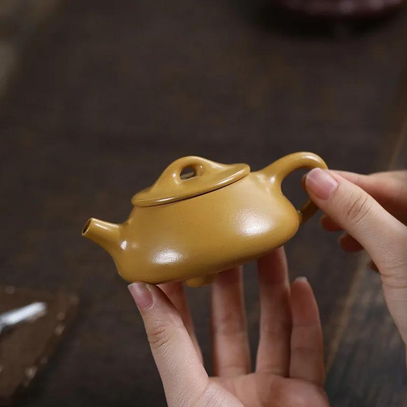 Chinese Yixing Purple Clay Teapot Small Capacity Beauty Tea Pot Handmade Household Kettle Raw Ore Zisha Tea Set Teaware 90ml