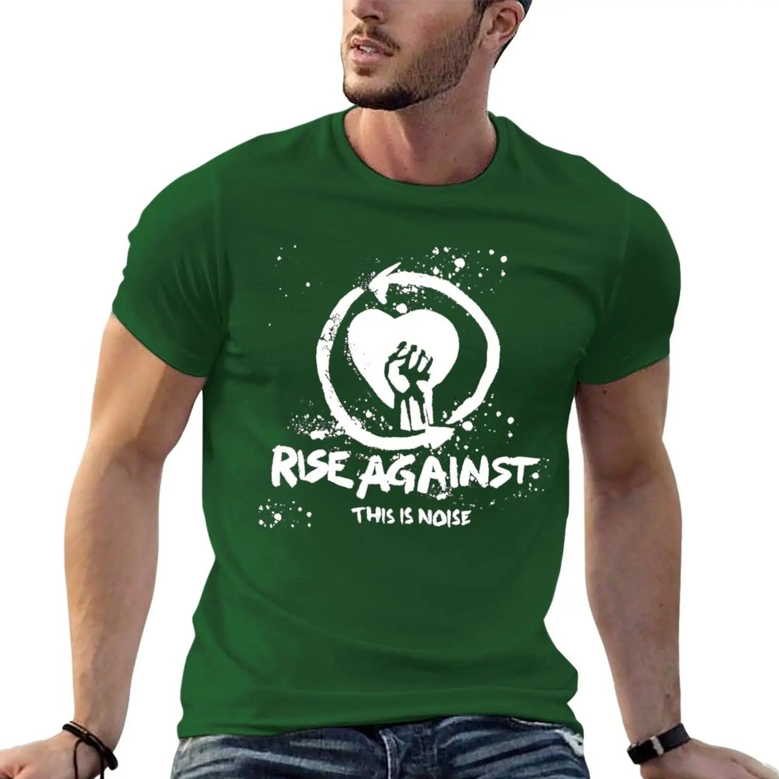 Новая футболка группы Rise Against Музыка Панк-рок мужская одежда футболки для мальчиков смешные футболки футболки слим-фит для мужчин 4XL
