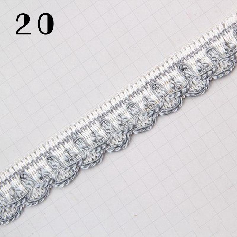 16.5 Meter 2.5cm Braid Lace Trim Edge Curtain Sofa Clothes Decor Lace Ribbon Polyester Furniture Upholstery DIY Crafts