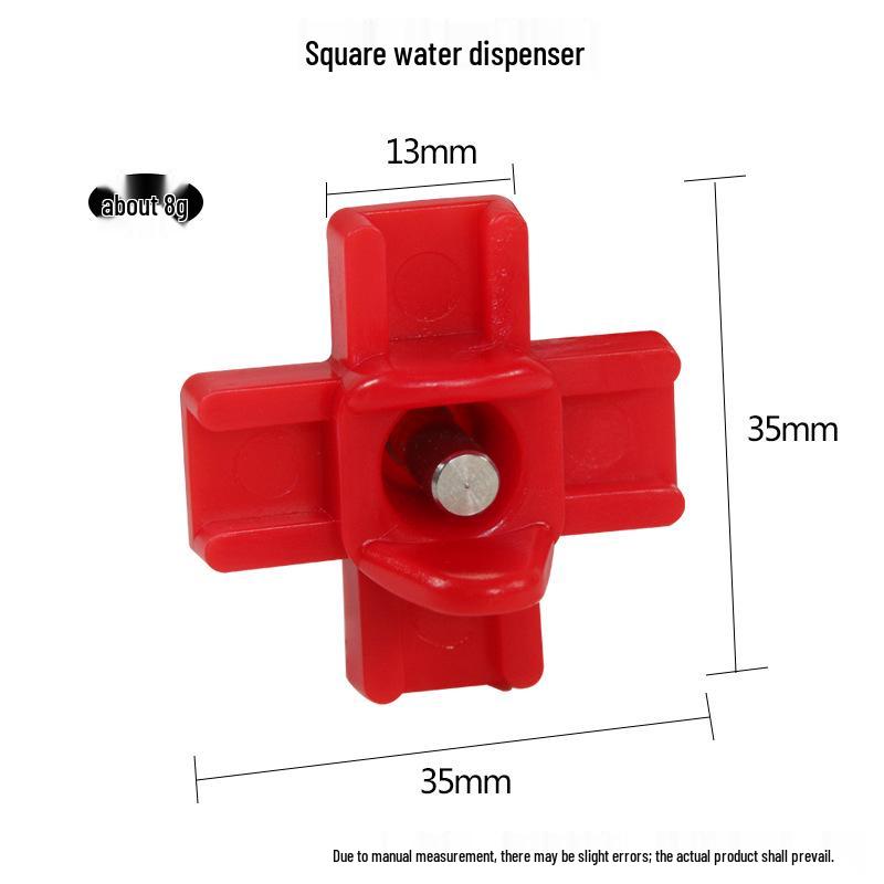 Red-Headed Automatic Poultry Nipple Drinker for Four-Corner Chicken Use