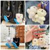 2pcs Zinc Zinc Alloy Angry Cat Keychains Mini Bag Charm Portable Plush Animal Key Ring  Kids
