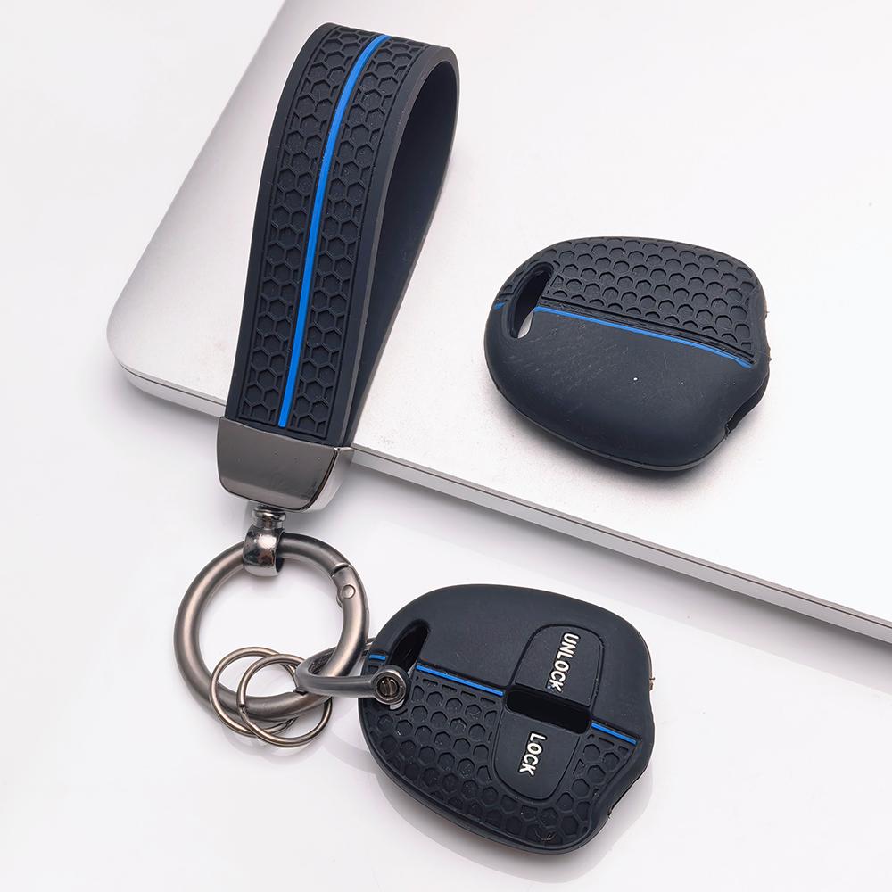 Key Fob Cover for Mitsubishi Lancer EX Outlander ASX Pajero Sport Eclipse Cross with Keychain Anti-Scratch Surface Shockproof Structure