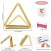 100Pcs Table Card Holder Triangle Shape Card Stand Clip Metal Table Number Holders Place Card for Wedding Party Office Desk