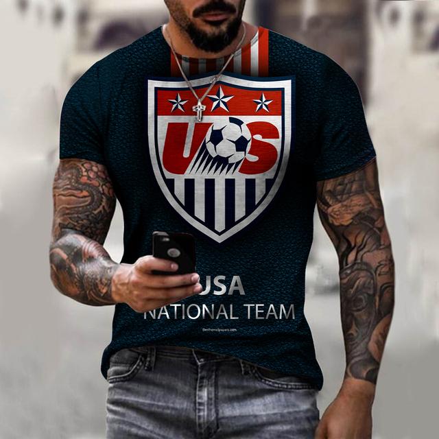 Мужская футболка с 3D-принтом, рубашка с круглым вырезом и короткими рукавами для сборных Италии, Швеции и Великобритании, повседневный топ XS