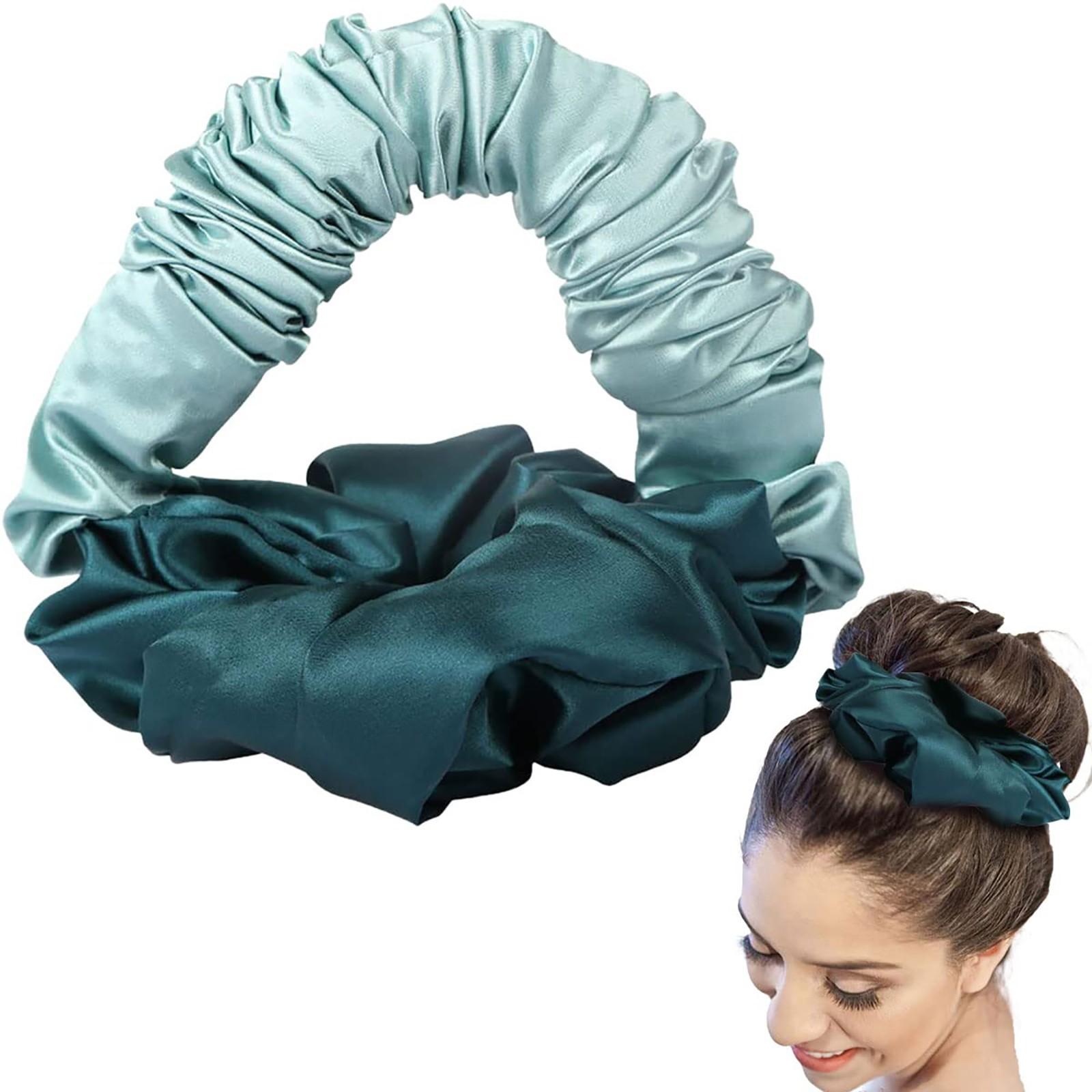 

Бигуди для сна, атласная подушка, резинки для волос, резинки для волос, резинки для волос, вьющиеся и ломкие, для ночного использования, резинка для волос своими руками, аксессуары для волос One Size циан