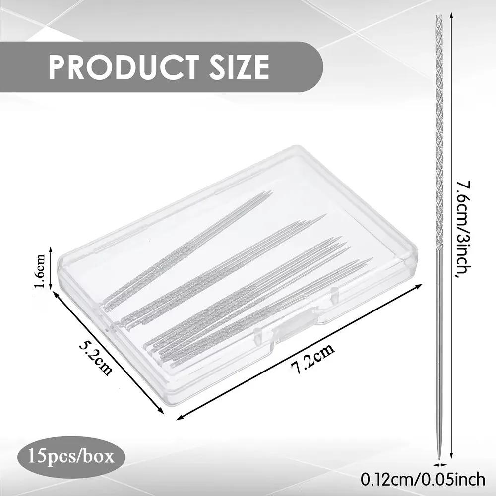 15PCS/Boxed Knurled Needle Multifunctional Hand-knitting Tool Hread Head Piping Trouser Leg Needle Lightweight