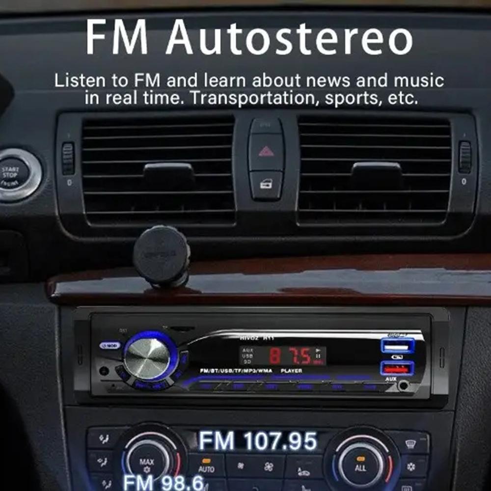

1059 Автомобільний MP3-плеєр Сумісний з Bluetooth FM-радіо Автомобільна аудіосистема Підтримка TF-карти/U-диска Type A