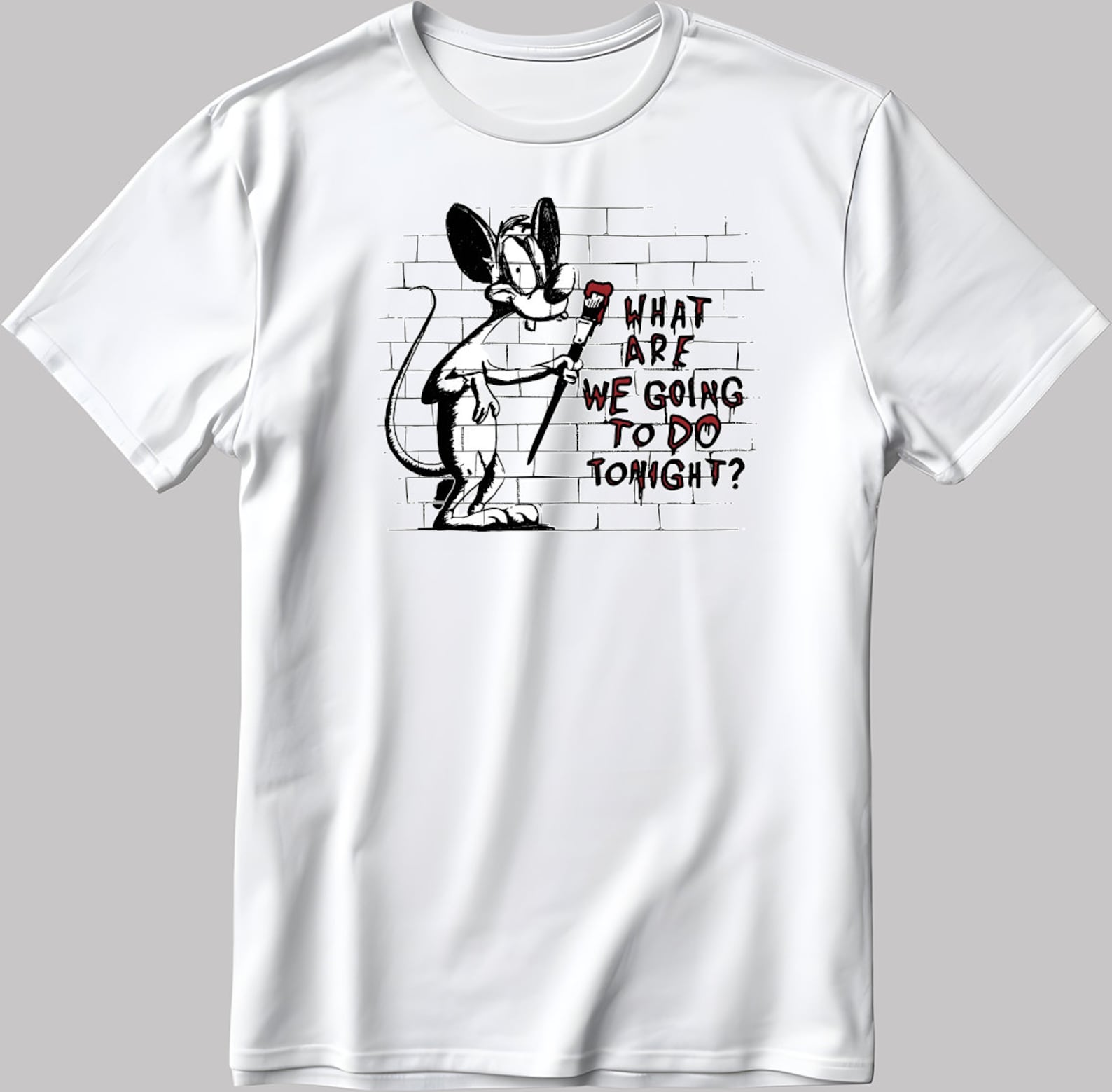 What Are We Going To Do Tonight Graphic T-Shirt M