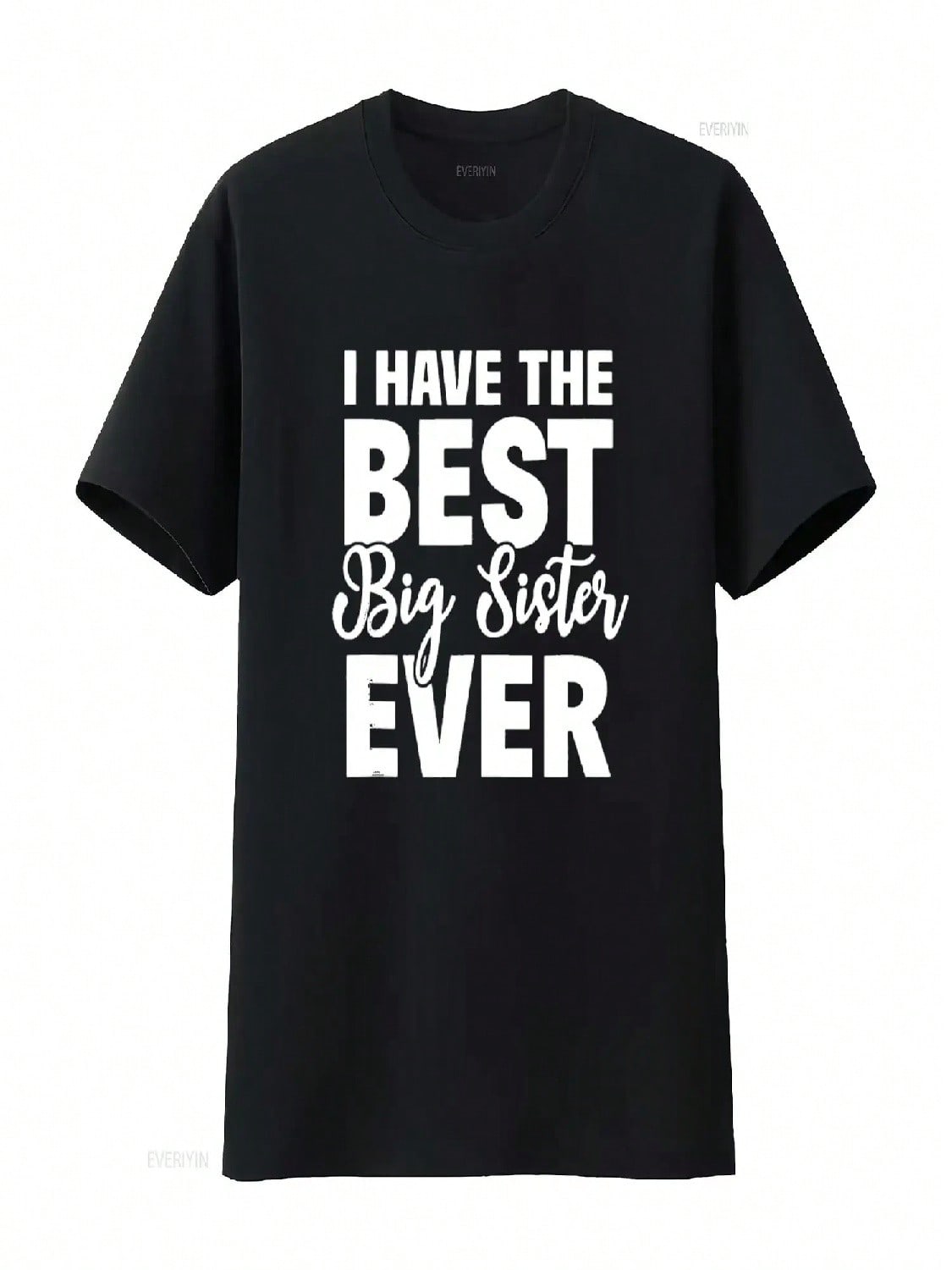 I Have The Best Big Sister Ever Funny Little Brother T Shirt Black Small Vintage Washed Streetwear Graphic S разноцветный