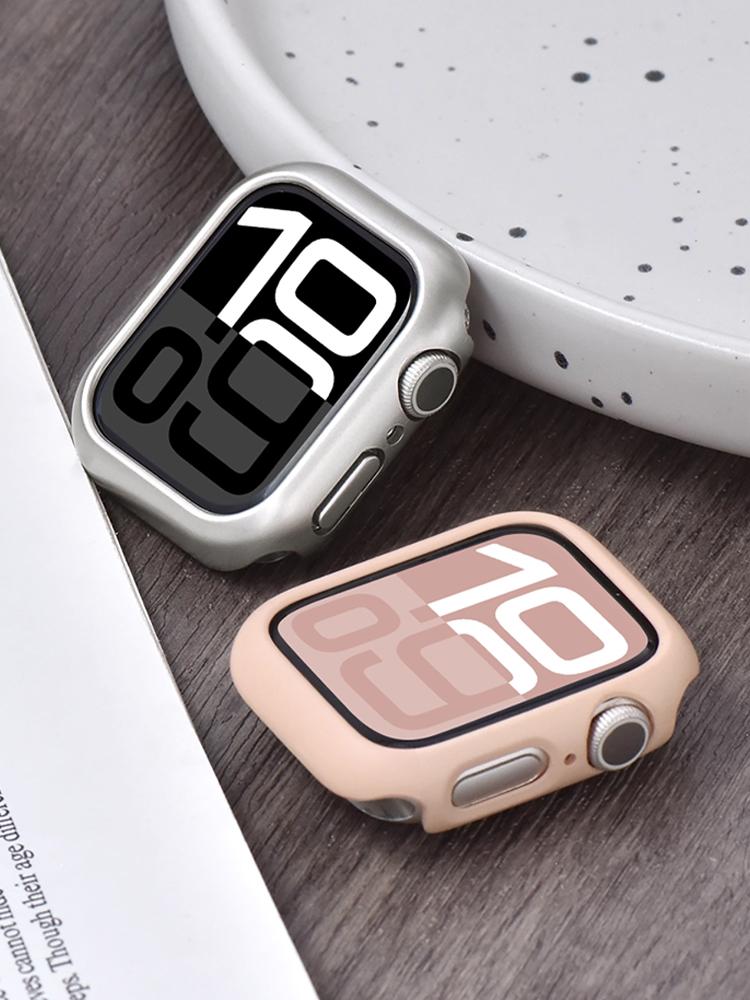 Schutzhülle für Apple Watch Case Serie 11 10 46mm 42mm Zubehör Smartwatch Schutz Hohl Hart-PC Stoßfänger iWatch 11 Schutz