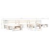 VidaXL Salon de jardin palette 6 pcs Bois Blanc