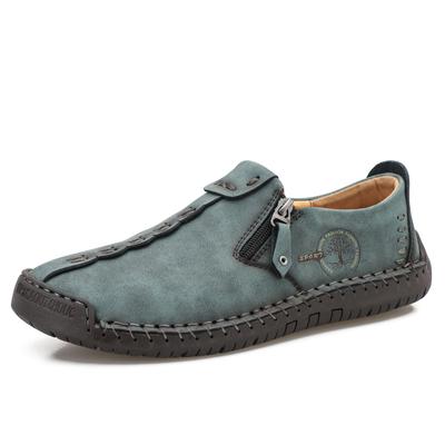 Men Casual Shoes Leather Fashion Outdoor Sneakers Soft Handmade Loafers Moccasins Lightweight Flats Boat Shoes Large Size 38-48