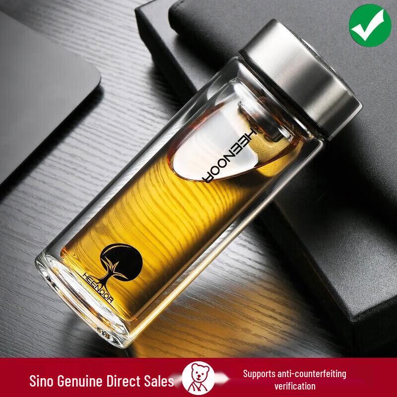 Xinuo Double Wall Borosilicate Glass Mug with Lid