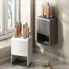 Kitchen Knife Storage Box Non-perforation Knife Holder Wall-mounted Knife Rack Kitchen Items Kitchen Accessories Organizer