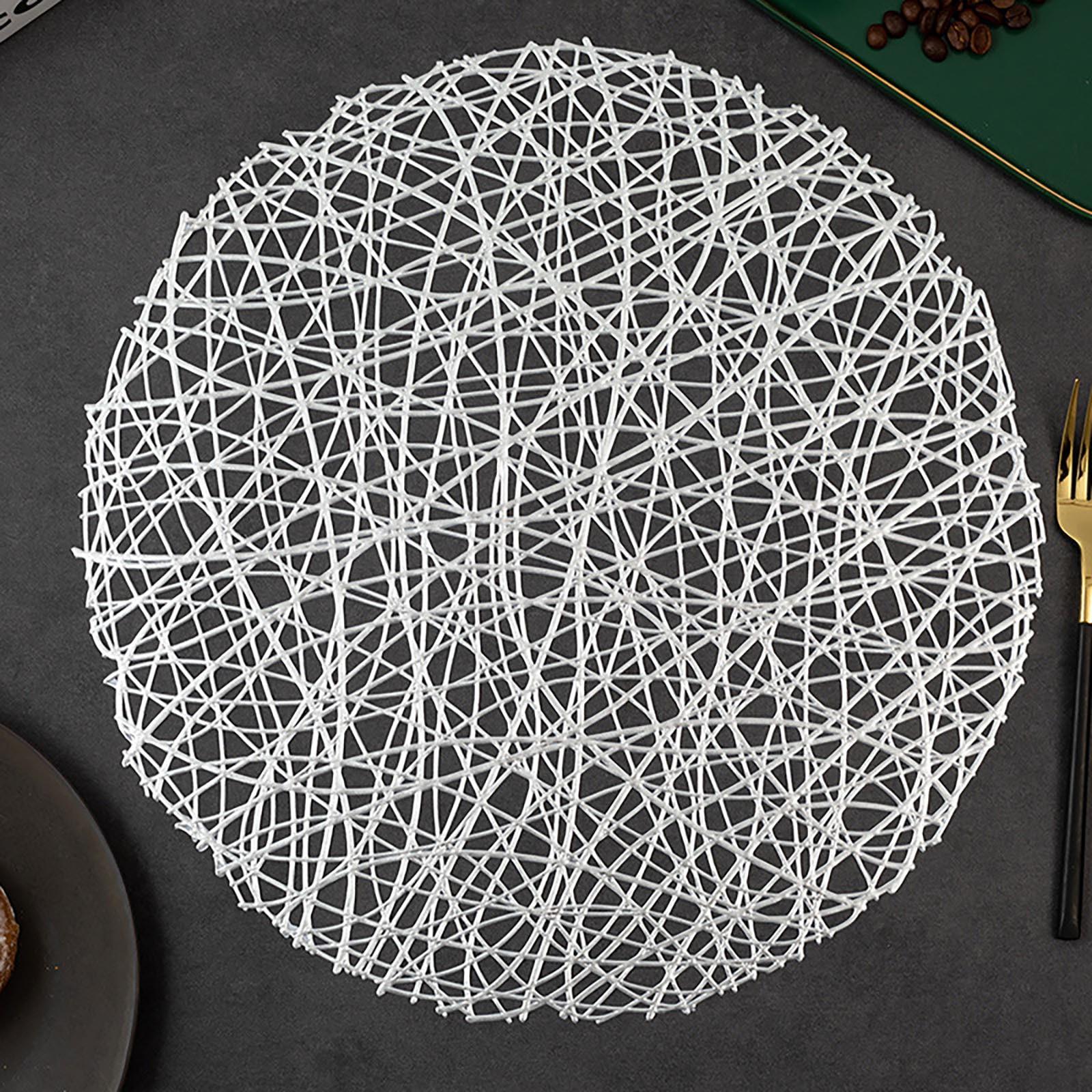 

Килимки для столу Placemas Нековзкі килимки для обіднього столу Кухонний стіл Можна мити Для весільних подій День народження срібний