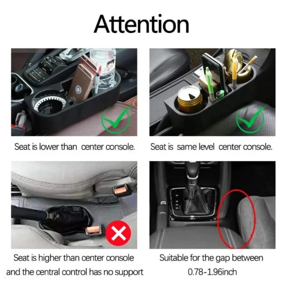 Car Card-slot-type Cup Holder Car Seat Gap Phone Starage Stand Key Snacks Organizer Avoiding Auto Interior Clutter Accessories