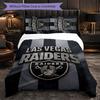 Set Biancheria da Letto 3 Pezzi in Microfibra con Motivo Las Vegas Raiders Decorazione Copripiumino per Camera da Letto Uso Domestico