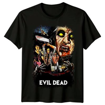 La mala muerte (1981) Camiseta Inspirada en Póster de Película Retro de Terror Unisex