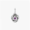 PAndora 793125c02 February Birthstone Purple Eternity Circle Pendant And Dangle Silver Charm
