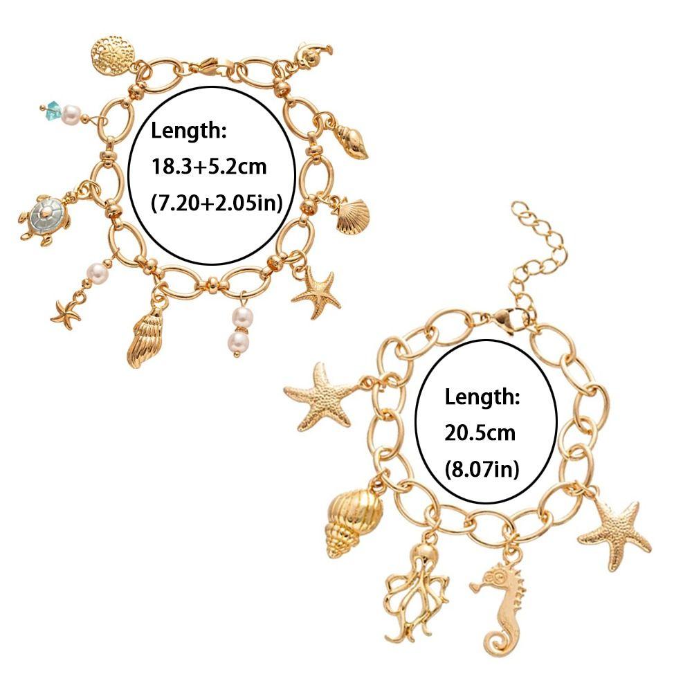 Exquisite Beach Bracelet Elegant Ocean Style Jewelry Hawaiian Style Simple Metal Bracelet  Women