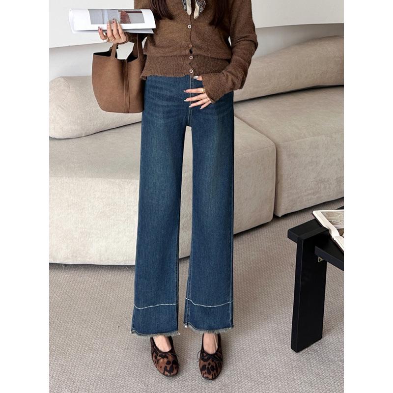 2025 High-Quality Maternity Straight-Leg Jeans: Stretchy Comfort for Spring & Autumn 2XL