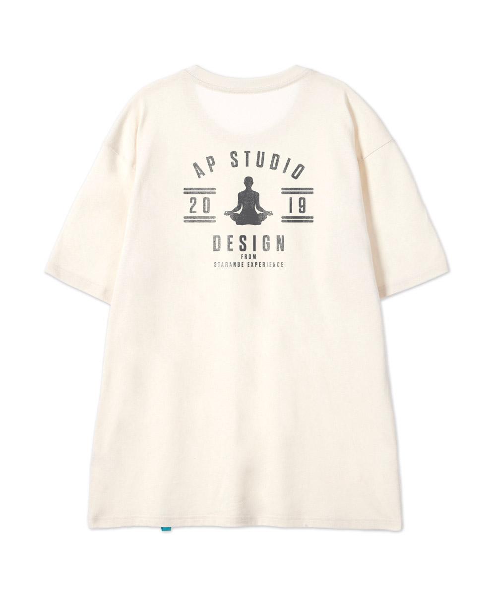 Astral Projection [Padma] Cotton Loose Fit Short Sleeve T-Shirt_Buttermilk M