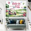 2D Cute Golf "Hole-in-One" Backdrop for First Birthday Party Decoration