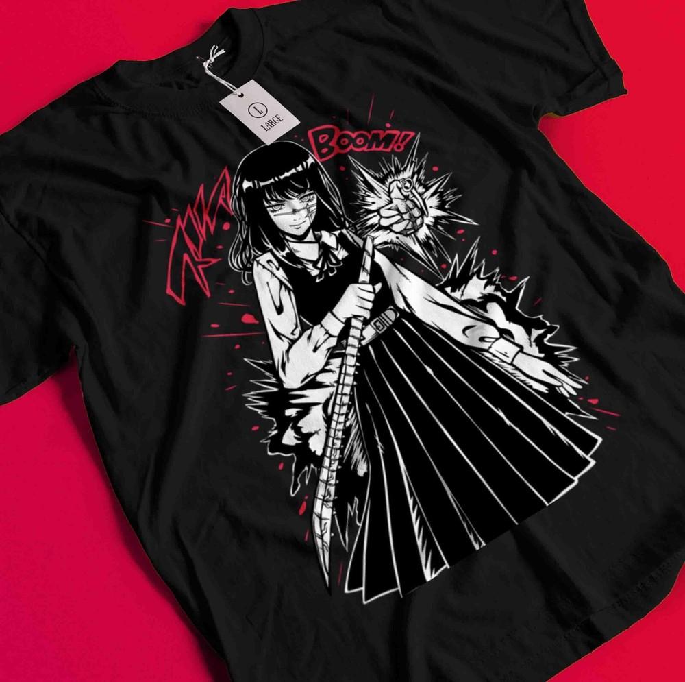 Chainsaw Man Makima T-Shirt Asa Aki Anime Denji Shirt Power Tshirt All Size Tee BB072