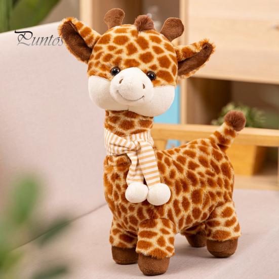 Decorative Giraffe Plush Scarf Toy Soft Stuffed Animal with Knitted Cuddle Family Toys Buddy for Kids Nursery Decor And Gift Baby Shower Birthday