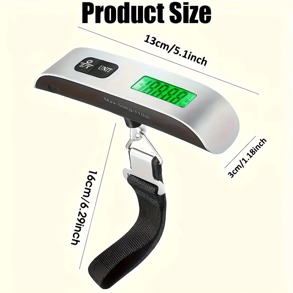 Luggage Scale, 110lb Luggage Weight Scale with 4 Unit Switching Functions&LED Display, Luggage Scale Travel Digital for Weighing Luggage, Backpacks