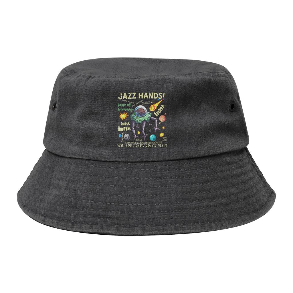 Unisex Distressed Denim Washed Bucket Hat Funny Rocky Project Hail Mary Meme Retro Summer Headwear Fishing Cap Panama Hat Gift