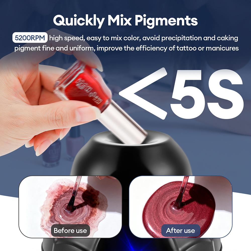 5200RPM High Frequency Vibration Shaking Mixer Liquid Anti-Caking Vortex Mixer Nail Polish Pigment Airbrush Paint Ink Shaker